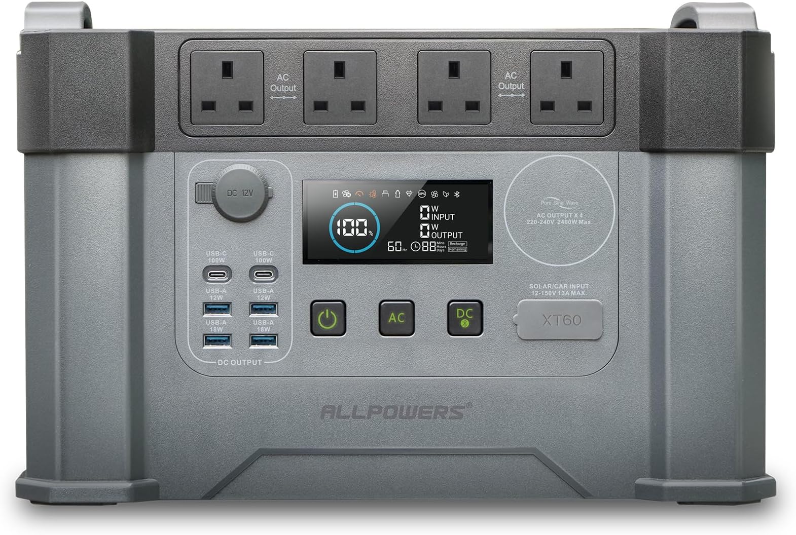 [Upgraded Version] ALLPOWERS S2000 PRO Portable Power Station, 2400W AC Solar Generator, MPPT 1451Wh Power Generator, UPS Function Portable Power Source for Power Outage Camping Outdoor RV