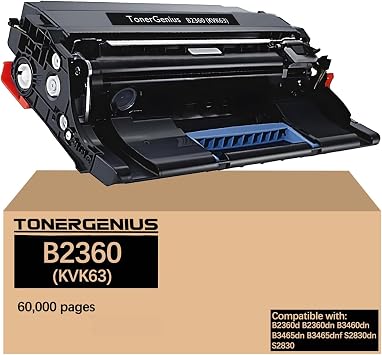 B2360 KVK63 Imaging Drum Unit 331-9810 331-9811 Imaging Unit Compatible with Dell B2360d B2360dn B3460dn B3465dn B3465dnf S2830dn S2830 Printers