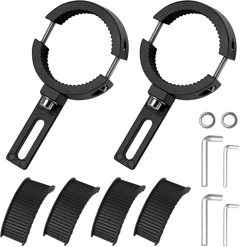 liangren 38-60mm Motoros Fényszóró Tartó Konzol, 2 Darabos Állítható Univerzális Lámpa Rögzítő Készlet Motorkerékpárhoz