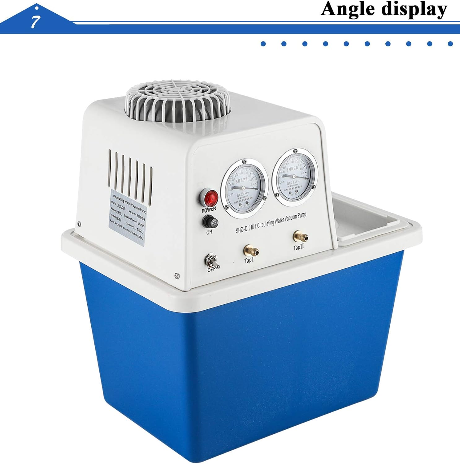 YUCHENGTECH 15L SHZ-(III) Multi-purpose Desktop Circulating Water Vacuum Pump Electric Liquid Vacuum Pump for Glass Reactor &Rotary Evaporator 110V