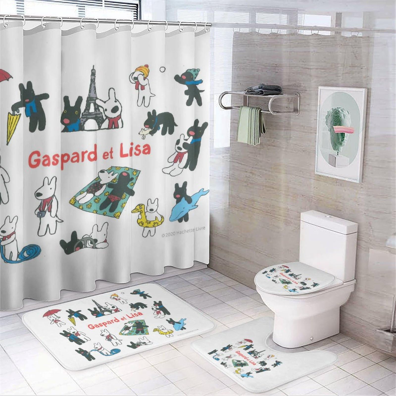 おまけ付き ベティーのシャワーカーテン・バスマット・トイレマット