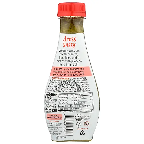 organicgirl avocado cilantro vinaigrette, 8 fl oz (us) 2