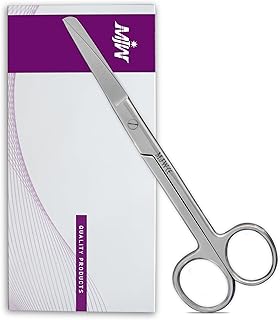 Utility Blunt Nursing Scissors First aid All-Purpose Instrument Sharp Blunt 15.5 cm Stainless Steel Dressing Scissor Autoclavable for Home Use