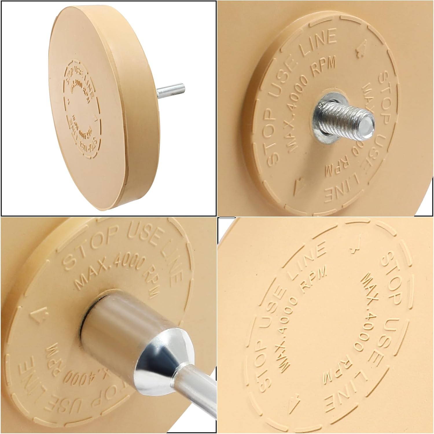 Decal Remover Eraser Wheel, Rubber Eraser Wheel Tool Kit for Cars, RV, Motorcycles Sticker Remover Tool, Diameter: 100mm, Solid