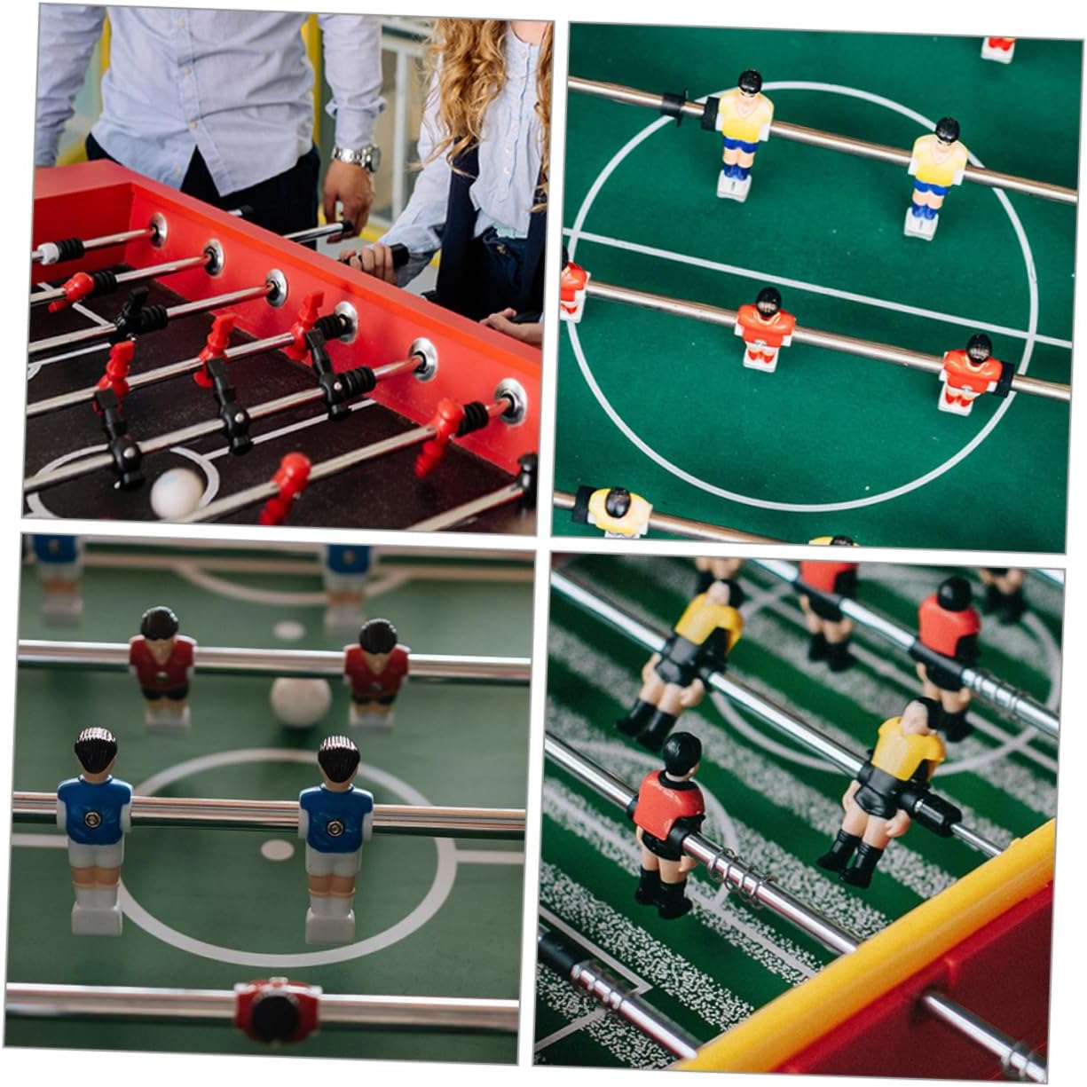 2Pcs Metal Foosball Table Poles 16.33In Replacement Rods Football Table Accessories Soccer Machine Parts for Standard Tables Smooth Grip Easy Assembly