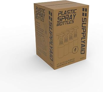 SupplyAID RRS-PSB32-4 HDPE Heavy Duty Leak Proof, Clear Plastic