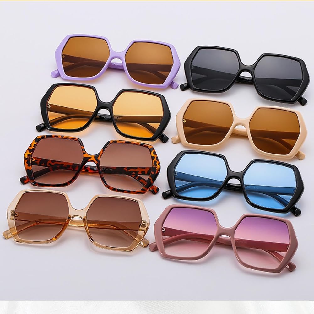 Lunettes De Soleil Ovales Vintage UV400 - Monture Grande Pour Femmes Et Hommes - Style Rétro