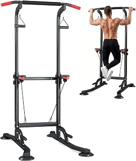 Power Tower Dip Station | barra de dominadas | Multifunción | Soporte 200 kg | Estación de musculación y fitness | Soporte de potencia para gimnasio doméstico