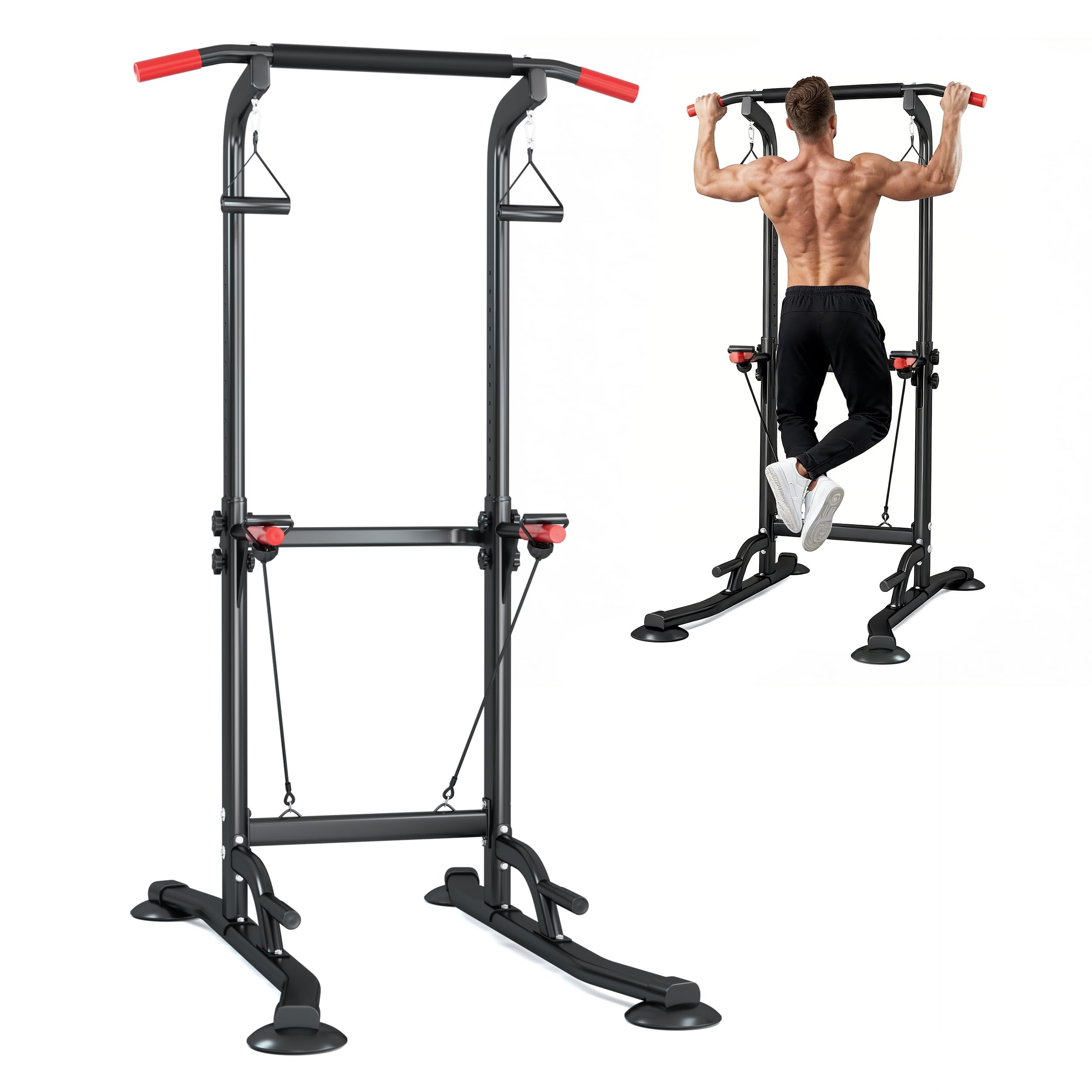 Power Tower Dip Station | Barra per trazioni | Supporto 200 kg | Stazione di allenamento e fitness | Rack di potenza per palestra domestica