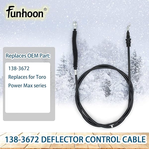 Funhoon Funhoon 138-3672 Deflector Control Cable for Toro 726 OE, 824 OE, 826 OAE, 826 OXE, 826 OHAE Snow Blowers in use