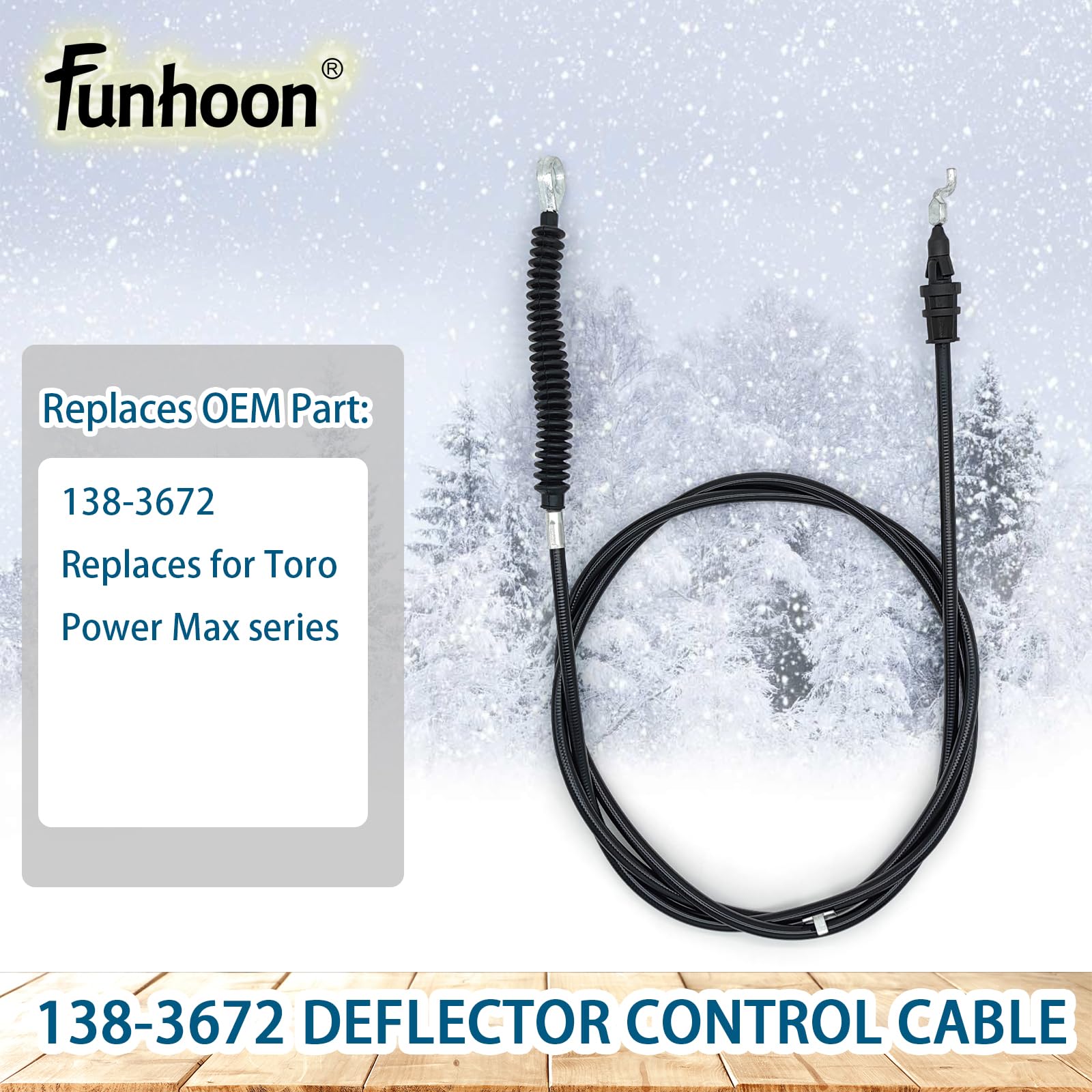 Amazon.com: Funhoon 138-3672 Deflector Control Cable for Toro 726