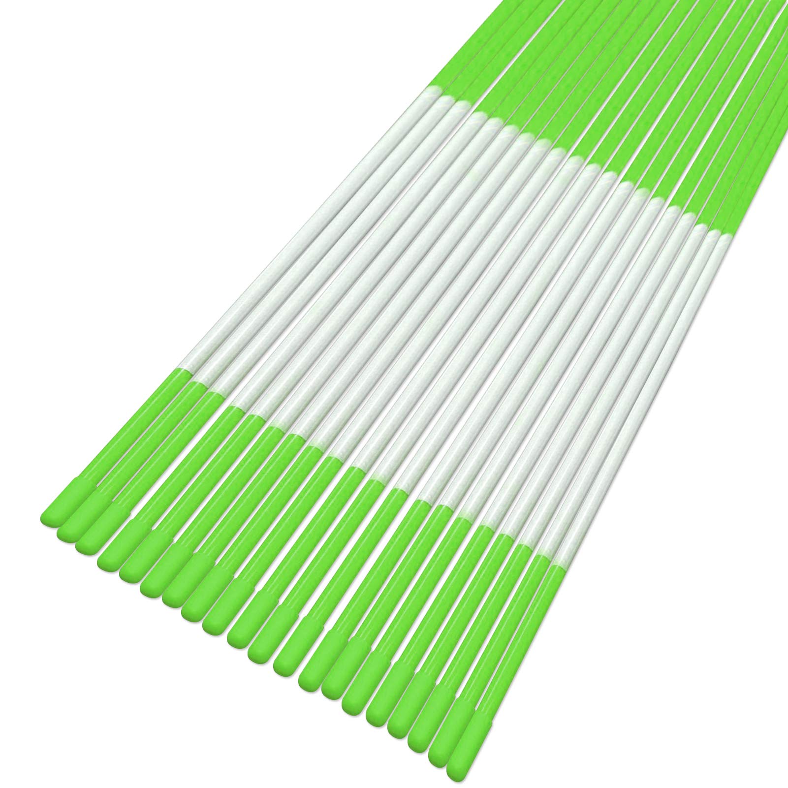 Growsun Driveway Marker 48 inch Green Fiberglass 5/16 inch Dia Snow Fence Reflective Plow Stakes for Yard Walkways Parking Lots Safety Rods Edge, 25 Pack