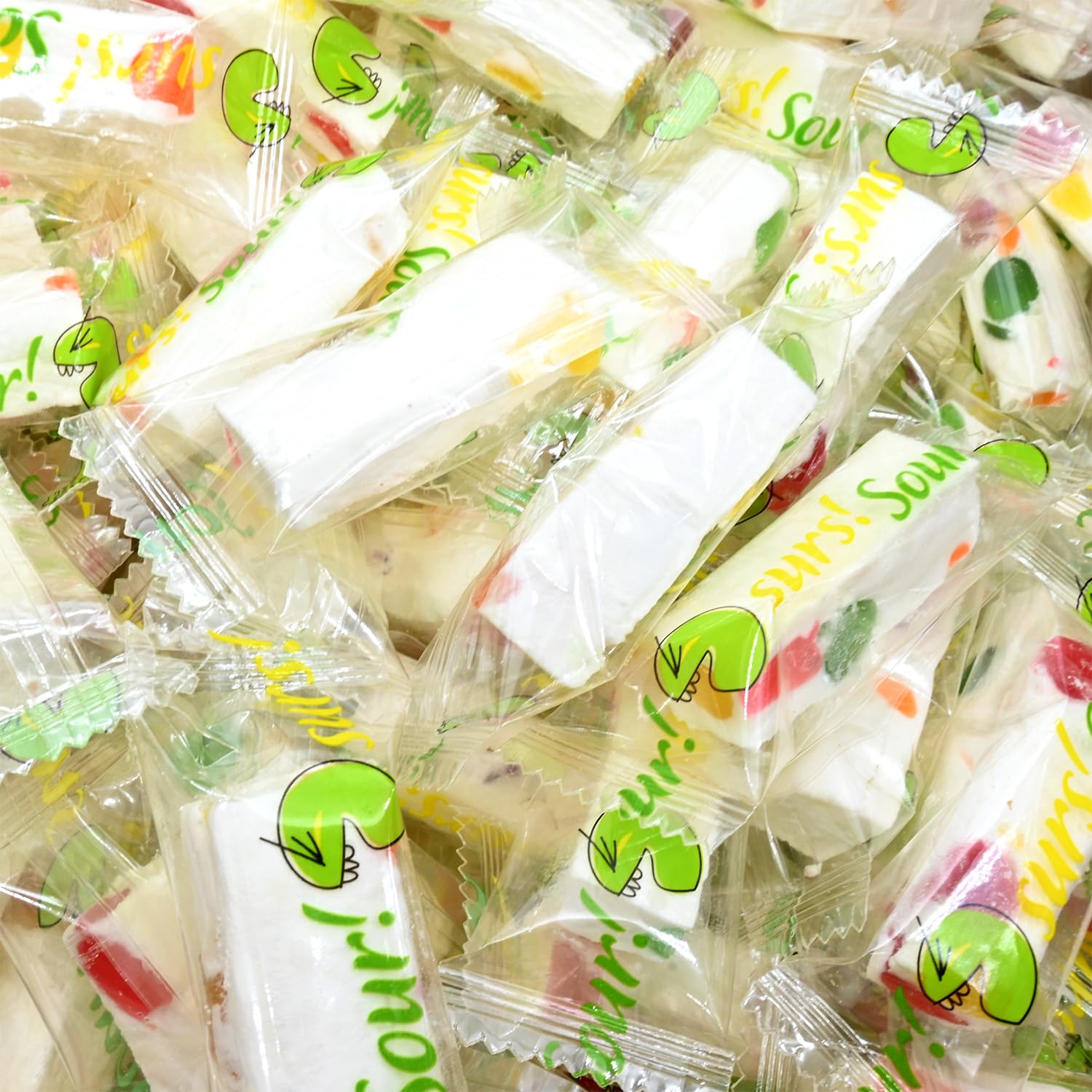 Candy Retailer Sour Jujube Nougat Candy, Individually Wrapped, Sweet and Tangy (1 Pound, Sour)