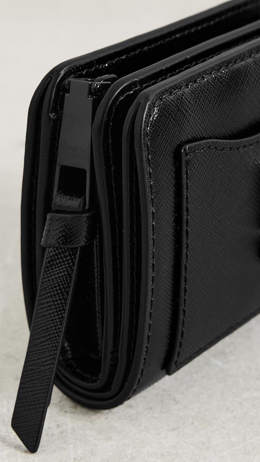 Marc Jacobs Women's The Utility Snapshot Tonal Crossbody Compact Wallet, Black, One Size - Image 4