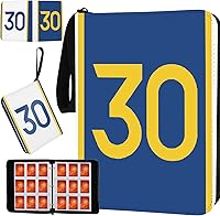 Vista 11 de Carpeta de tarjetas de baloncesto con mangas, 400 bolsillos, tarjetero de baloncesto #30 para tarjetas intercambiables, organizador de carpetas