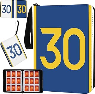 Basketball Card Binder with Sleeves 900 Pocket, 30 Basketball Card Holder for Trading Cards, Basketball Collector Album Folder Organizer 3 Ring Binder Storage Case Book for Kids Boys Gift (Blue)
