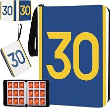 Basketball Card Binder with Sleeves 900 Pocket, #30 Basketball Card Holder for Trading Cards, Basketball Collector Album Folder Organizer 3 Ring Binder Storage Case Book for Kids Boys Gift (Blue)