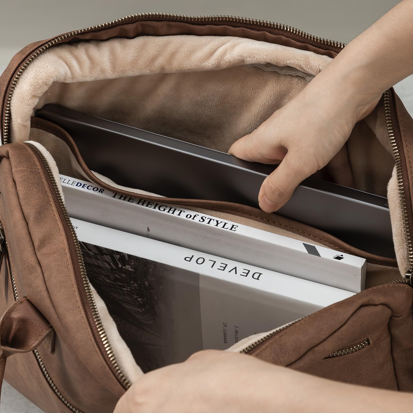 Laptoptasche, Arbeitstasche Herren und Damen PU Leder, Laptop hülle Business Handtasche Tragetasche, Laptophülle, Laptop Tasche mit Griff