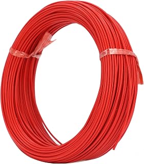 328ft 18 AWG Inductive Loop Wire, 19 Strands Single Core Tinned Copper, –60°C to +200°C High Temperature Resistant PTFE Insulation, for Vehicle Detection and Traffic Control