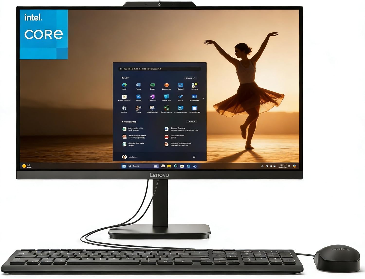 Lenovo 24 All-in-One Desktop Computer, 16GB DDR4 RAM, 1TB PCIe SSD, Intel Processor, 23.8″ FHD (1920×1080) IPS Anti-Glare AIO, USB Keyboard & Mouse, Wi-Fi 6, Win 11, Charcoal