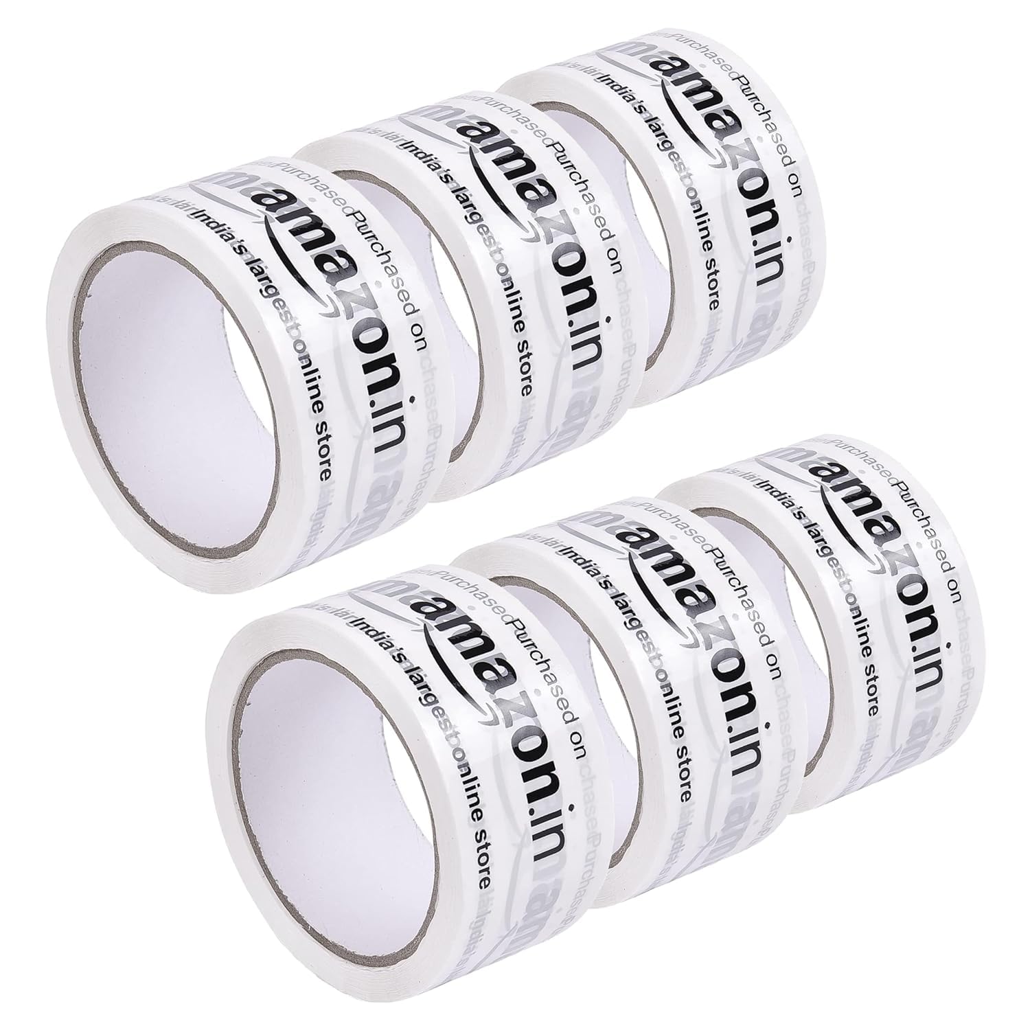 LIRABS Amazon Packing TapeAmazon Packing Material2 inch Packing Tape (6 pieces), White