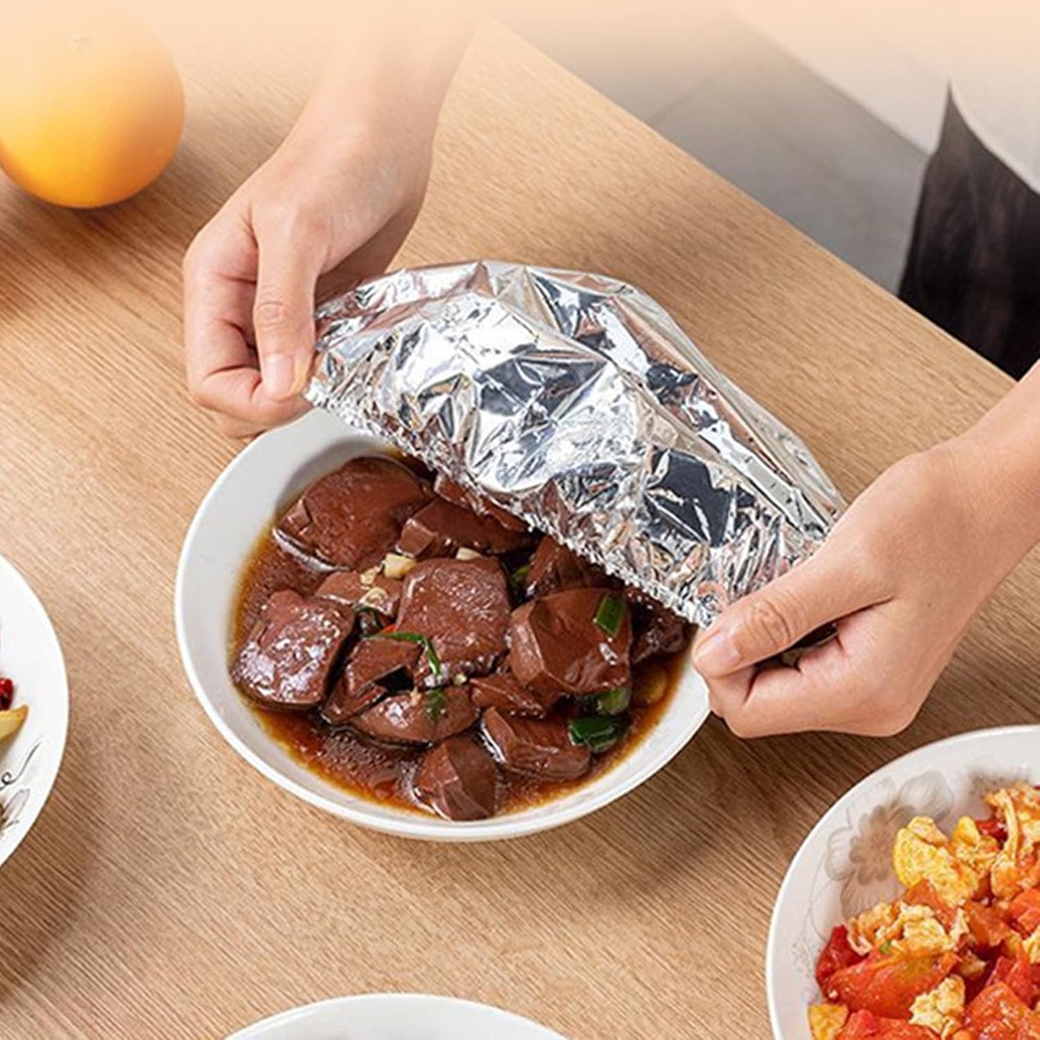 30Pcs / Pack Elastic Aluminum Foil Food Covers for Effective Food Preservation Accessories Covers