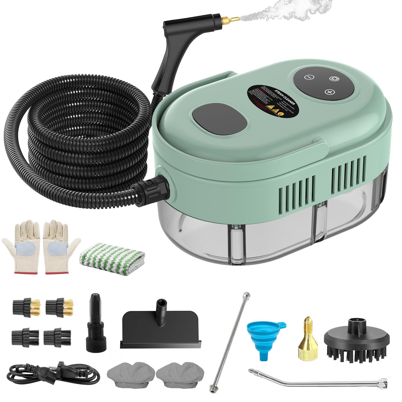 Steam Cleaner Handheld 2500W Pressurized Heating Steamer for Cleaning Multi-Purpose Steamer for Home Use with Water Tank Steam