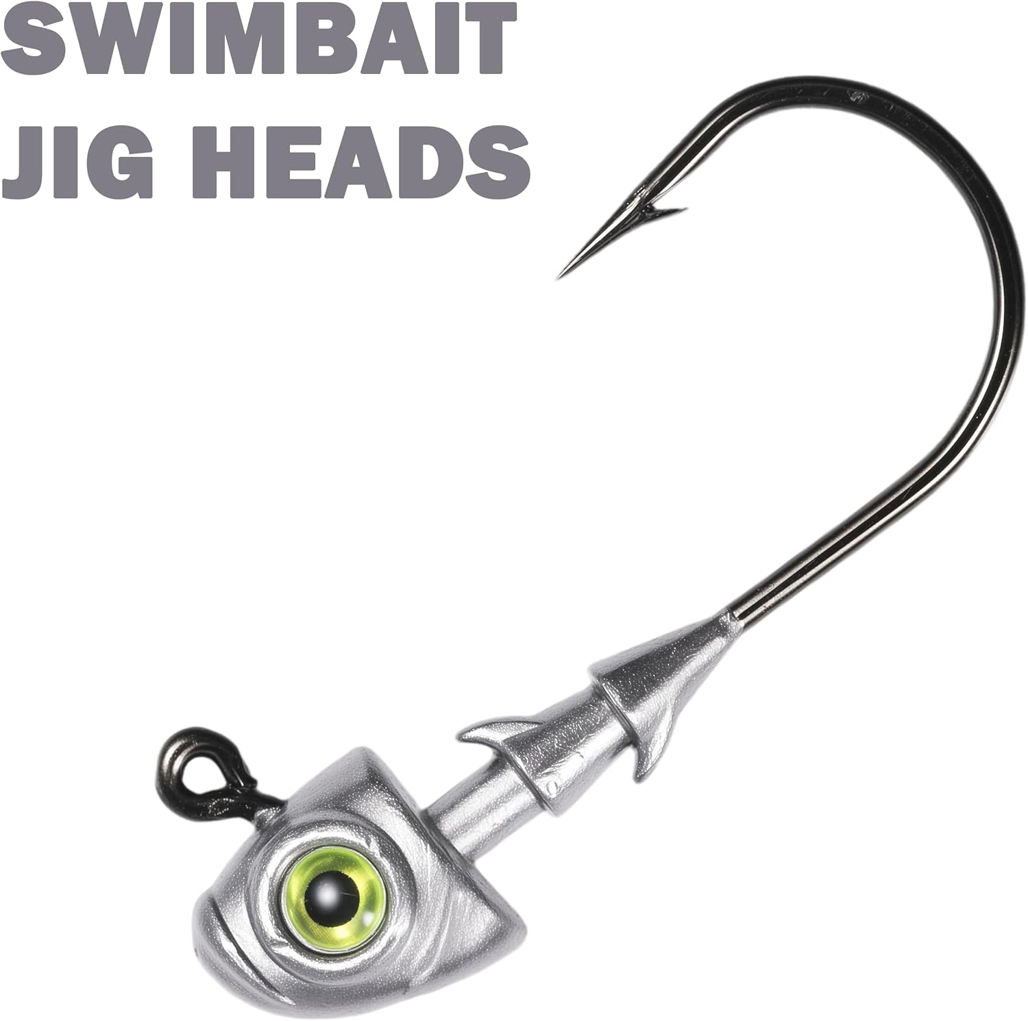 Swimbait Jig Heads Fishing Jigs Swim Bait Jighead with Two Bait Keepers and 3D Eyes 1/8 3/16 1/4 3/8 1/2oz Jigheads Freshwater Saltwater Fishing thumbnail