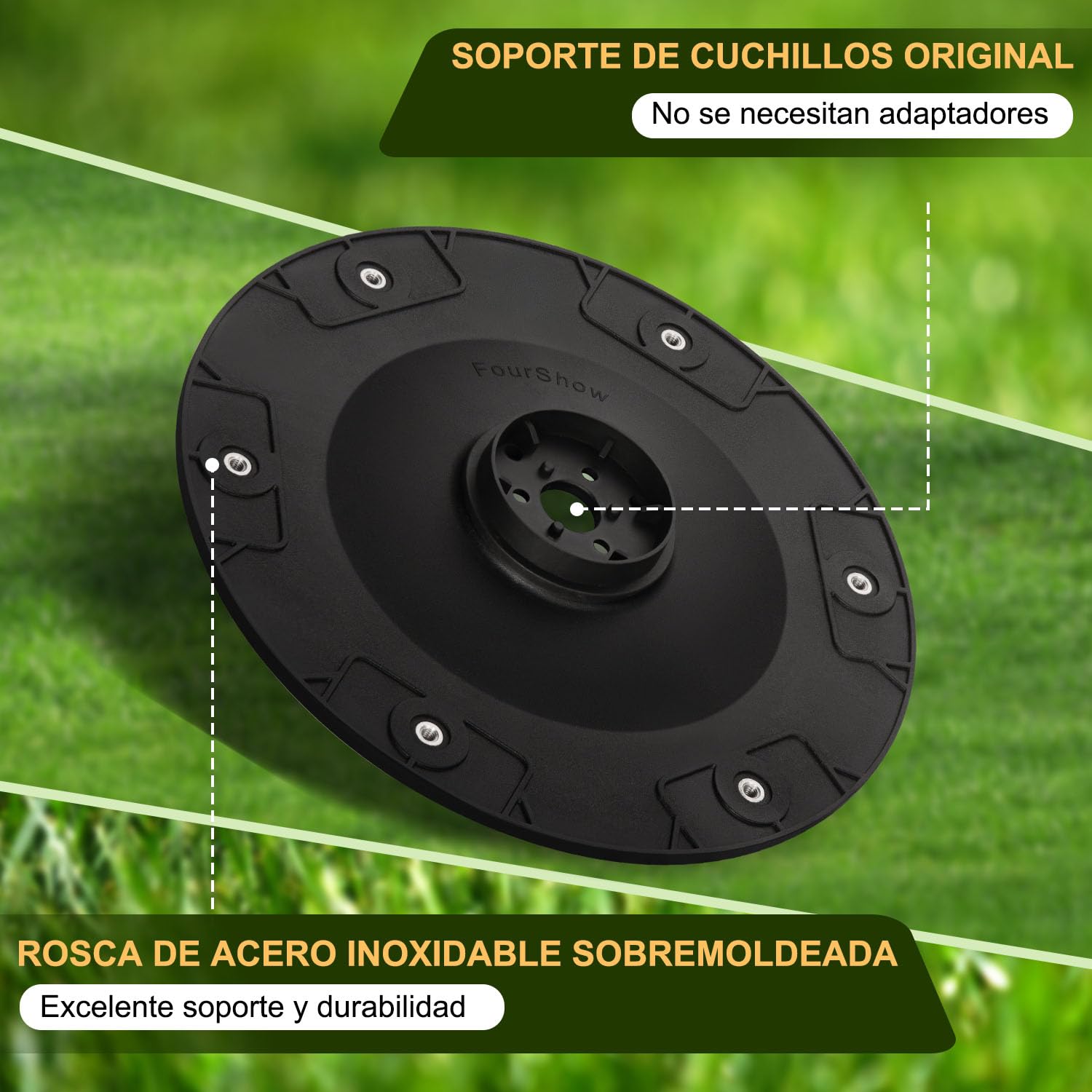 Placa de cuchillas + 6 cuchillas de repuesto compatibles con Husqvarna Automower 420, 430x, 440, 520, 550, serie 400 ANTIGUA hasta el año modelo 2019, disco de cuchillas para robot cortacésped