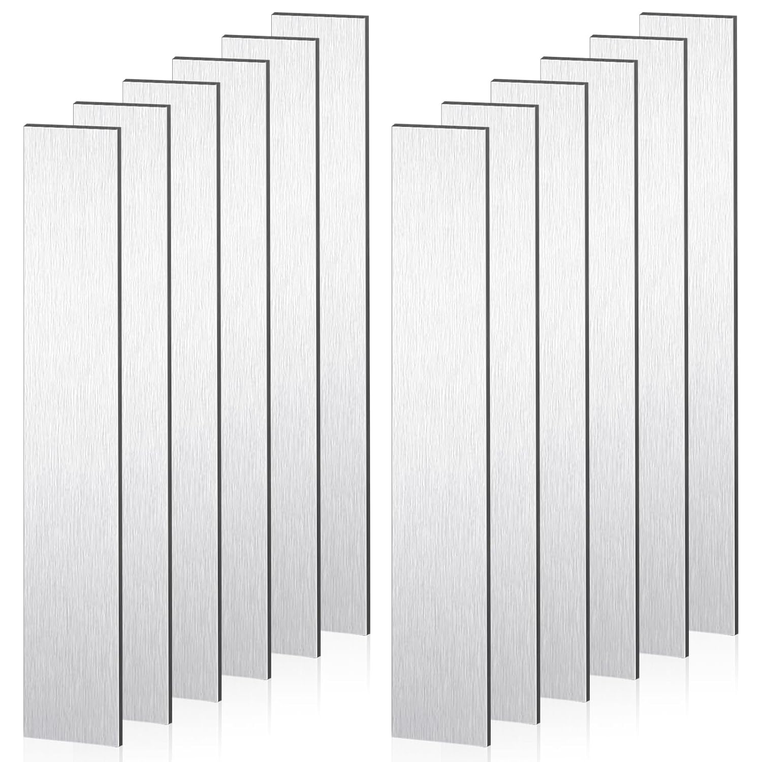 12 Pcs Pure Zinc Anode Sheet, 99.995% Pure Zinc Electrode Strip, 0.04 x 1 x 6 inch / 1 x 25 x 150 mm Anode Plate for Plating and Electroplating, Lab Research Science Project