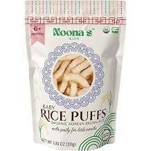 Noonas Baby Rice Puffs | Organic Korean Brown Rice | 6M+ | 1.06oz