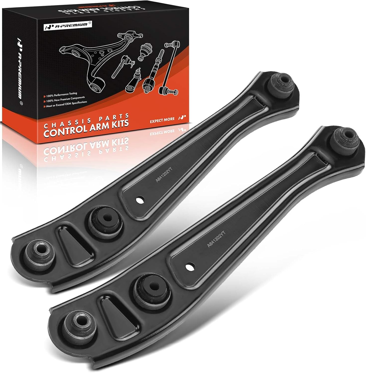 A-Premium 2 x Rear Rearward Lower Control Arms, with Bushing, Compatible with Honda Civic 1996-2000, Acura EL 1997-2000