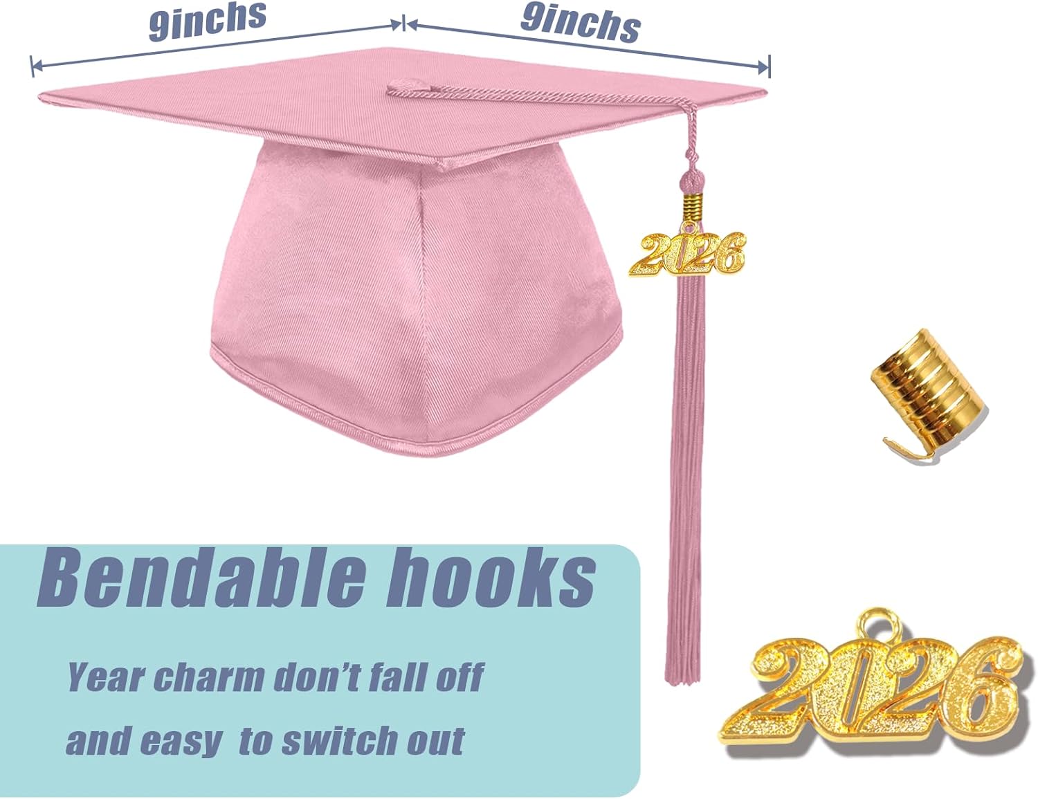 GradPlaza Shiny Graduation Cap and Gown Tassel Graduation robe for Middle&High school - Image 5