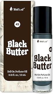 Well's Oil Roll-On Perfume Oil (Black Butter) | Fruits & Wood Notes | Long-Lasting | Paraben-Free | 0.33 Fl Oz / 10 ml