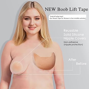 Reggiseno Invisibile Push-Up In Silicone Adesivo Copricapezzoli Pasties Boob Nastro Per Sollevamento Seno Cache Per Bikini Busto Istantaneo Sollevatore Coppa C - Foto 7