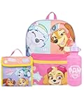 Paw Patrol Backpack 3 Piece Set | Skye Girls Backpack, Lunch Bag And Water Bottle | Girls School Bag | One Size Purple