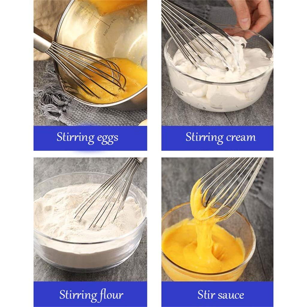 ZHANGXIAO Varillas de batir Acero Inoxidable Utensilios For Hornear Producción Pastel Usado For Remover Huevo Leche (tamaño : 62cm)