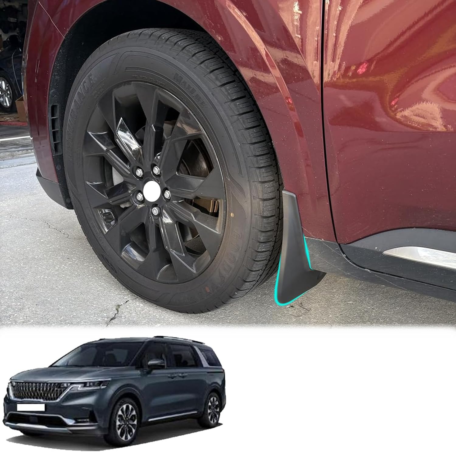 Car Mud Guards Flaps Splash Compatible for Kia Carnival 2021 2022 2023 2024 2025 Accessories, Auto Parts Front Rear Mudguard Fender 4pcs/Set