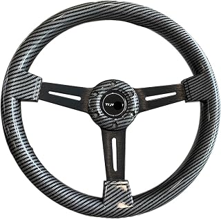 Carbon Fiber Car Steering Wheel Super Strength Iron Bracket Flat Bracket 350mm Steering Wheel(001-GZFXP058-02)