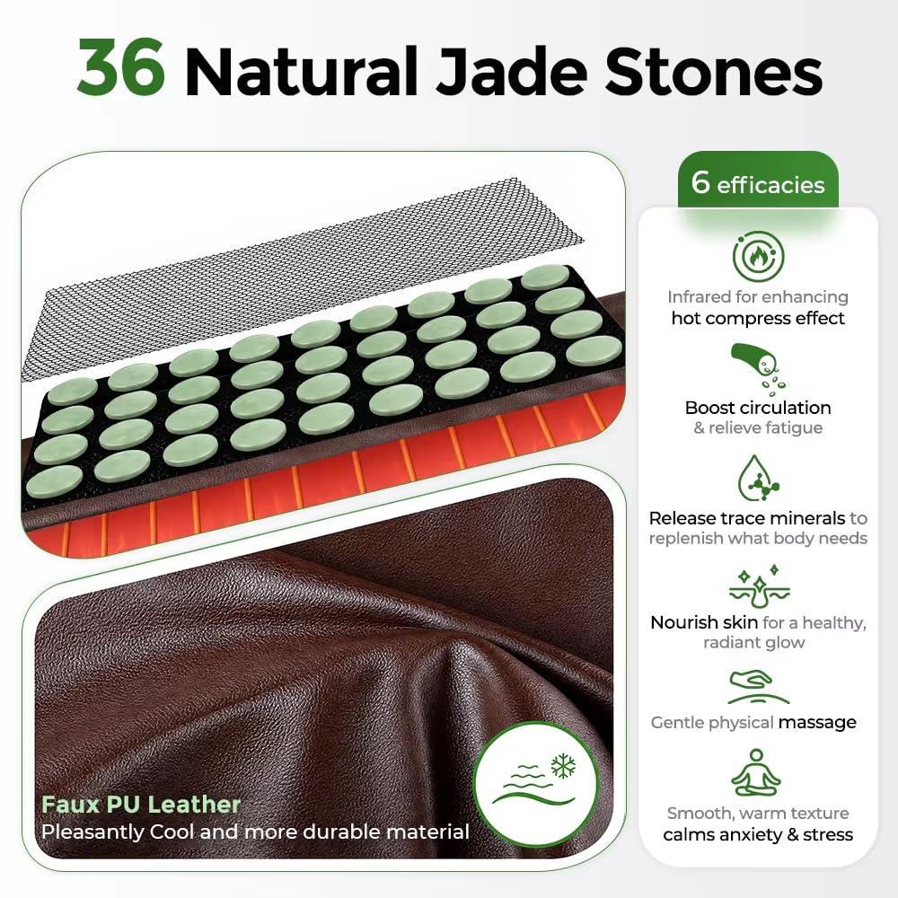 36PCS Podkładka Termiczna Na Podczerwień Daleko Jade Daleko Podczerwień | Elektryczna podkładka grzewcza 9 temperatur, 4 timery mata grzewcza ogrzewanie na podczerwień