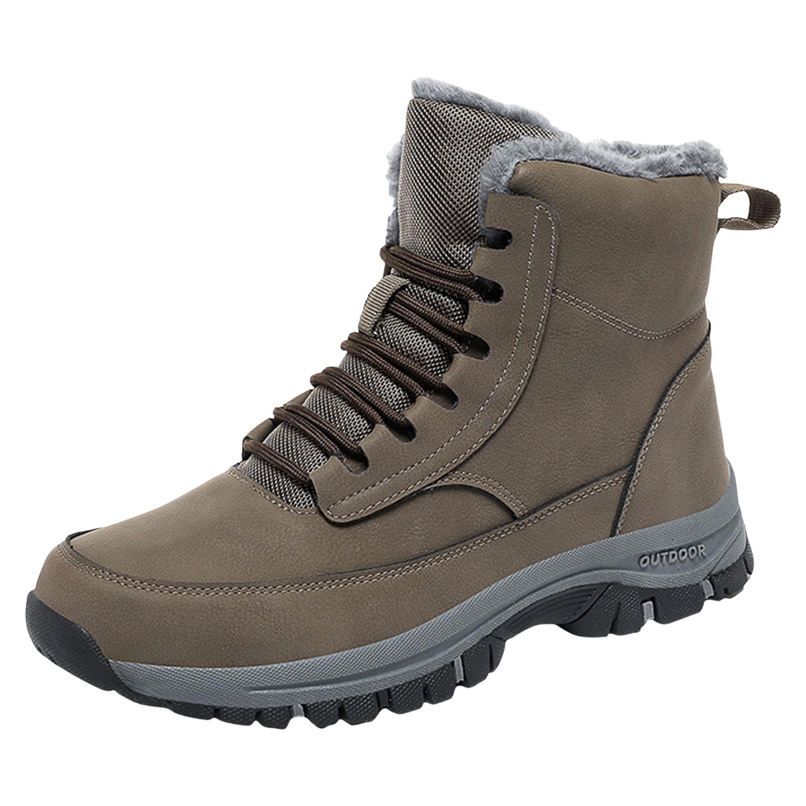 Stivali da Neve Uomo Invernali Stivali da Moto Uomo Foderato Pelliccia Caldo All'aperto Antiscivolo Doposci Scarponcini Chelsea Boot Outdoor Scarpe Casual Foderato Pelliccia Caldo