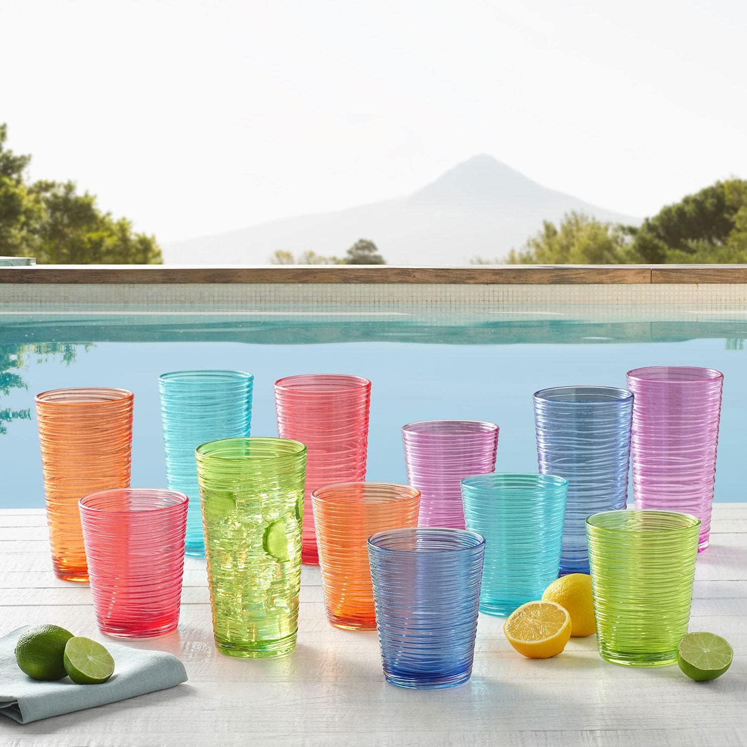  | Member's Mark Unbreakable Tritan Tumblers, 12 Pack (Swirl Multi): Tumblers & Water Glasses