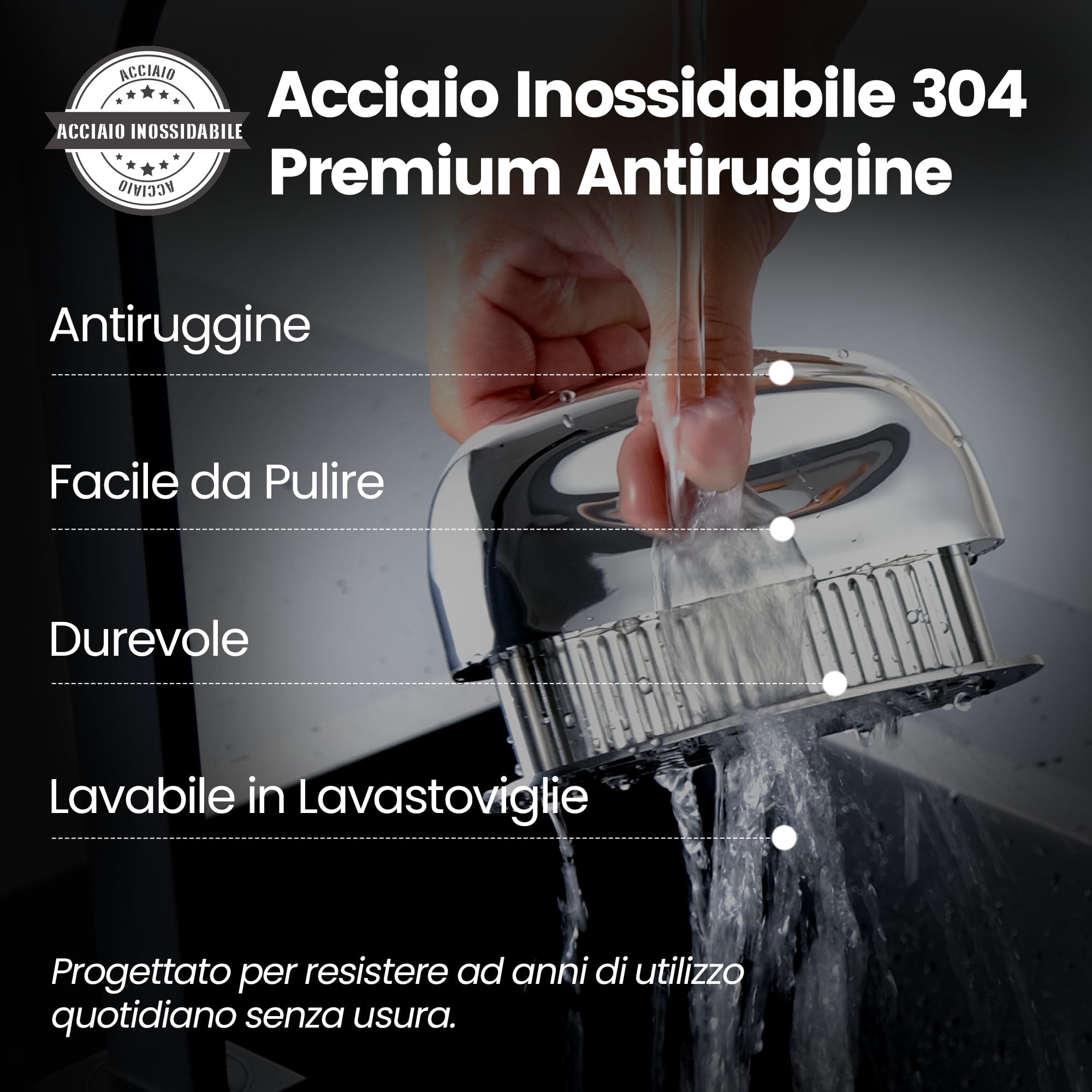 Batticarne con lame ultra-affilate - Batticarne acciaio inox Steaker in acciaio inossidabile al 100% - Batticarne per intenerire manzo/pollo/maiale/bistecca- Batti carne cucina professionalelavabile