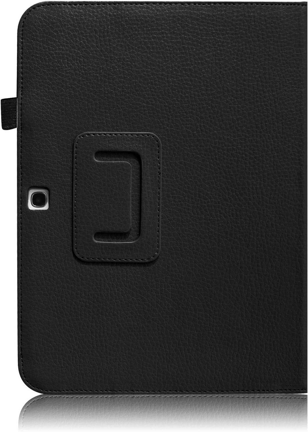 Fintie Folio Case for Samsung Galaxy Tab 3 10.1, Slim Leather Case for Samsung Galaxy Tab 3 10.1 inch Tablet Book Style Stand Cover with Stylus-Loop - Black