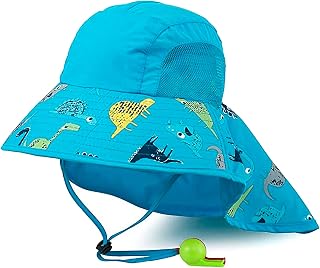 Toddler Summer Sun Hat Outdoor Beach Swim Pool Hat Kids UPF 50+Sun Protection Play Hat for Boys Girls 3-12 Years Old