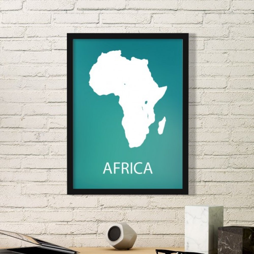 Cadre photo Afrique en bois noir silhouette design pour décoration salon