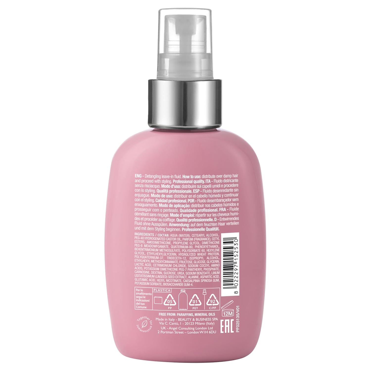 ALFAPARF MILANO Semi di Lino Moisture Nutritive Leave-In Hair Detangler with Thermal Protection - Professional Detangling Spray Conditioner for Dry Hair - Vegan Formula - Softens Hair - 4.23 Fl Oz - Image 2