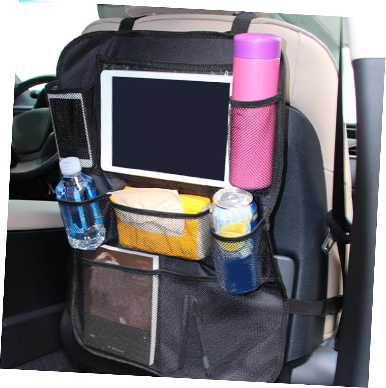 Auto Seatback Storage and Girls Car Seat Organizer Zipper Quick Access Pockets for Car