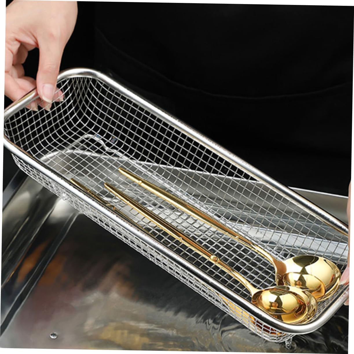 4pcs Metal Dishwasher Basket Cutlery Holder for Forks Chopsticks Spoons Kitchen Utensil Storage