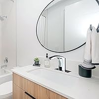 Vista 7 de HALO Grifo de baño sin contacto con sensor comercial automático con cubierta de orificio, placa de cubierta, grifo activado por movimiento, manos
